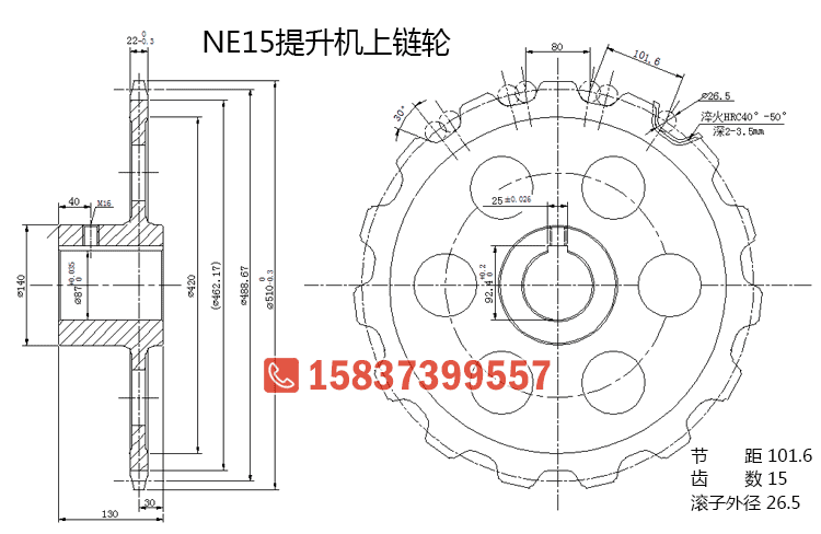 NE15提升机上链轮